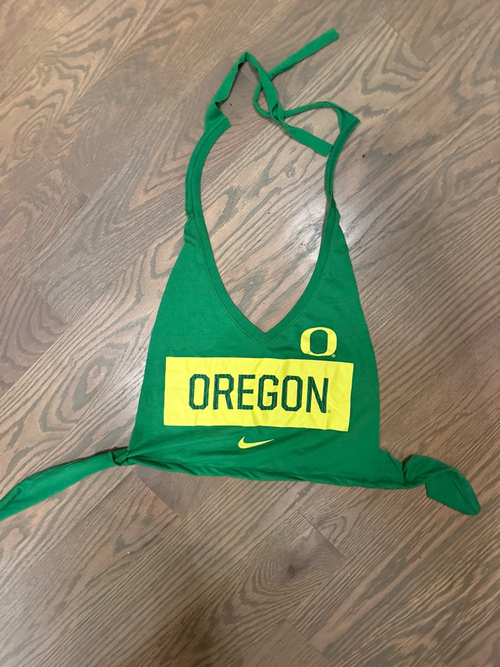 Nike Green and Yellow Oregon Halter Top